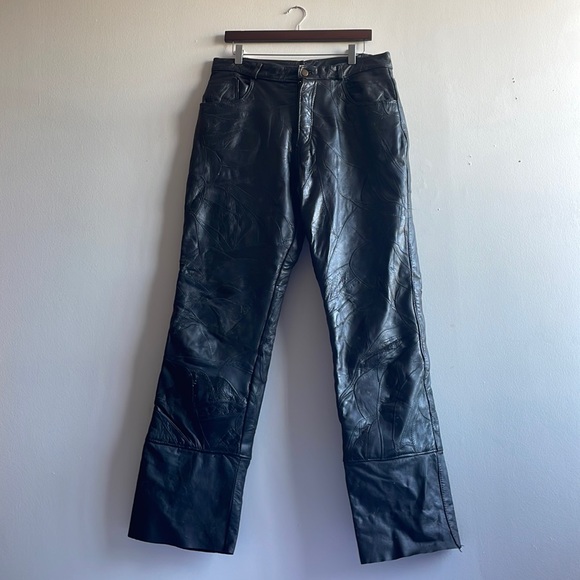 Navarre Pants - Patchwork Leather Pants Size 14 Navarre Leather Company